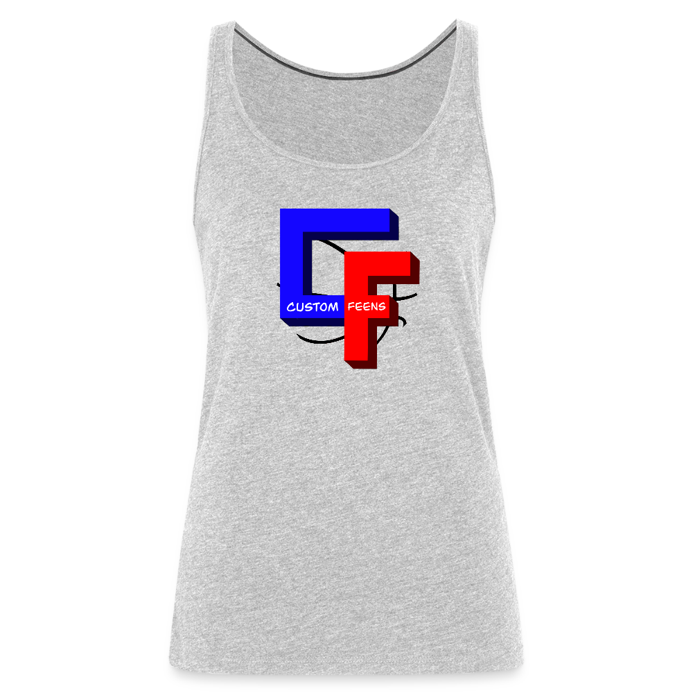 Women’s Custom Feens Basketball Premium Tank Top - heather gray