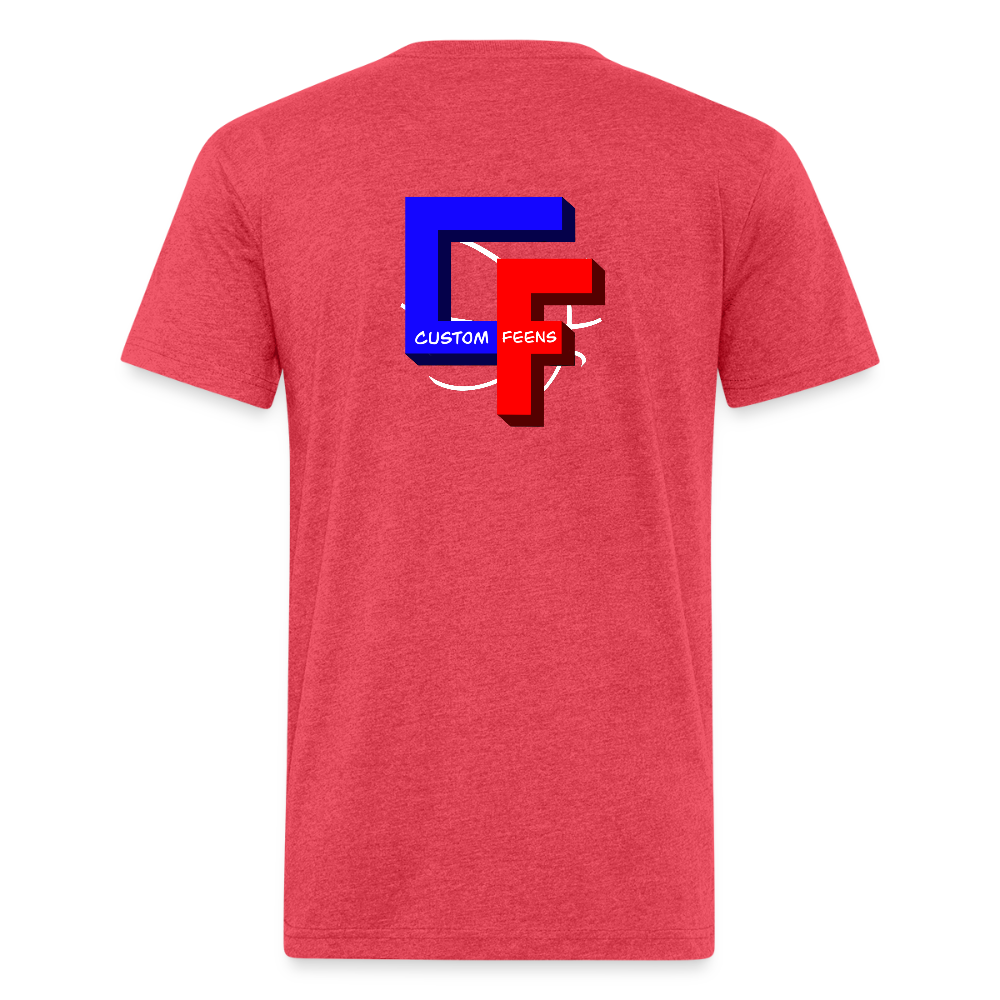 Custom Feens Fitted "You Can't Guard Me!" Logo T-Shirt - heather red