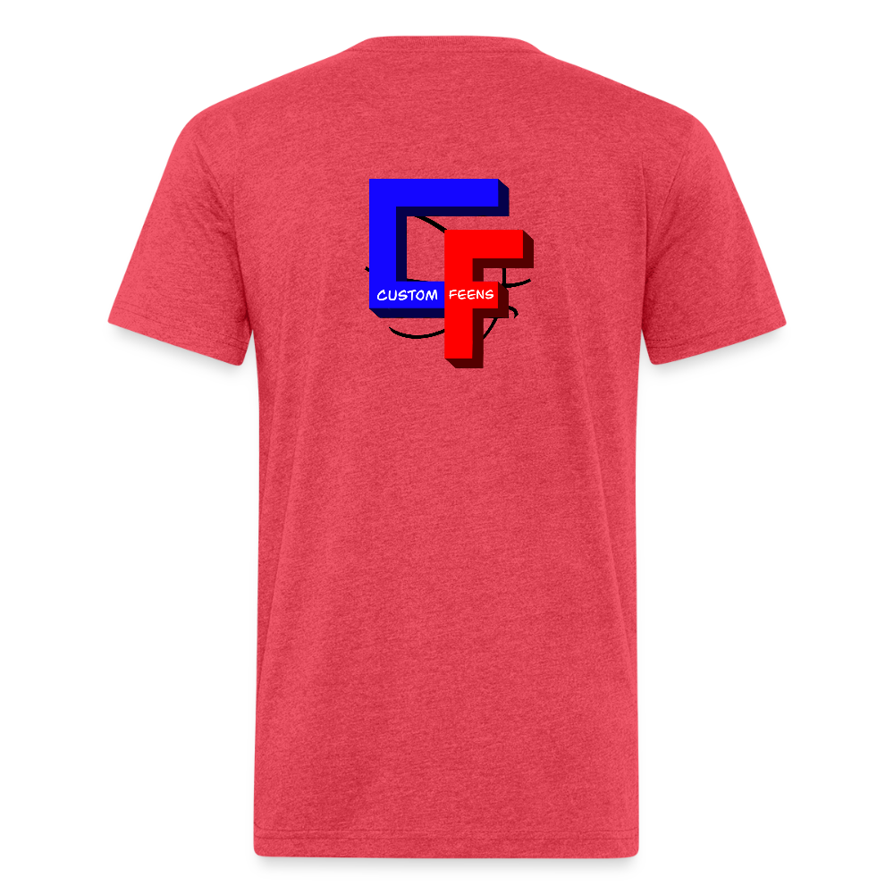 Custom Feens Fitted "You Can't Guard Me!" Logo T-Shirt - heather red