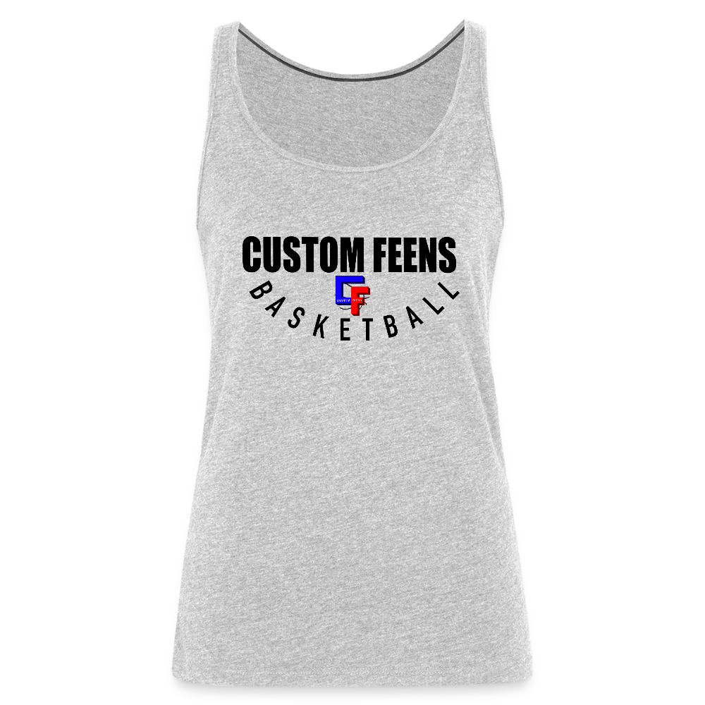 Women’s Custom Feens Basketball Premium Tank Top - heather gray