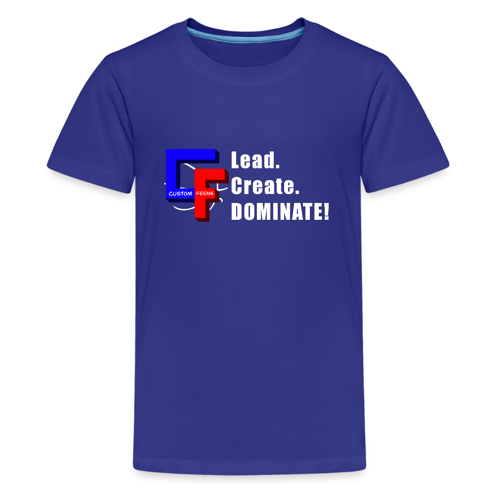 Kids Lead. Create. DOMINATE! T-Shirt - royal blue