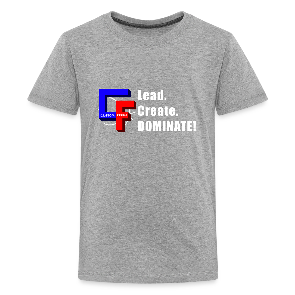 Kids Lead. Create. DOMINATE! T-Shirt - heather gray