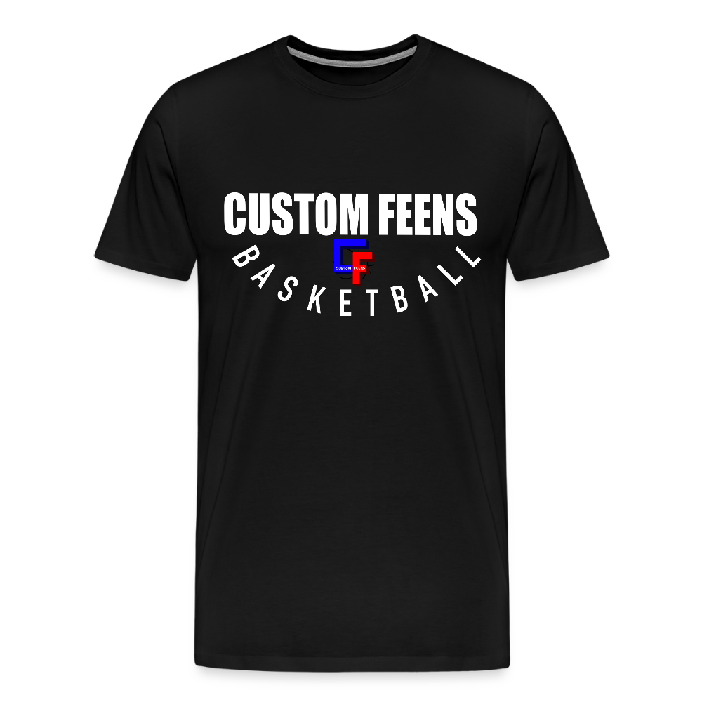 Men's Custom Feens Basketball Stack Tee - black