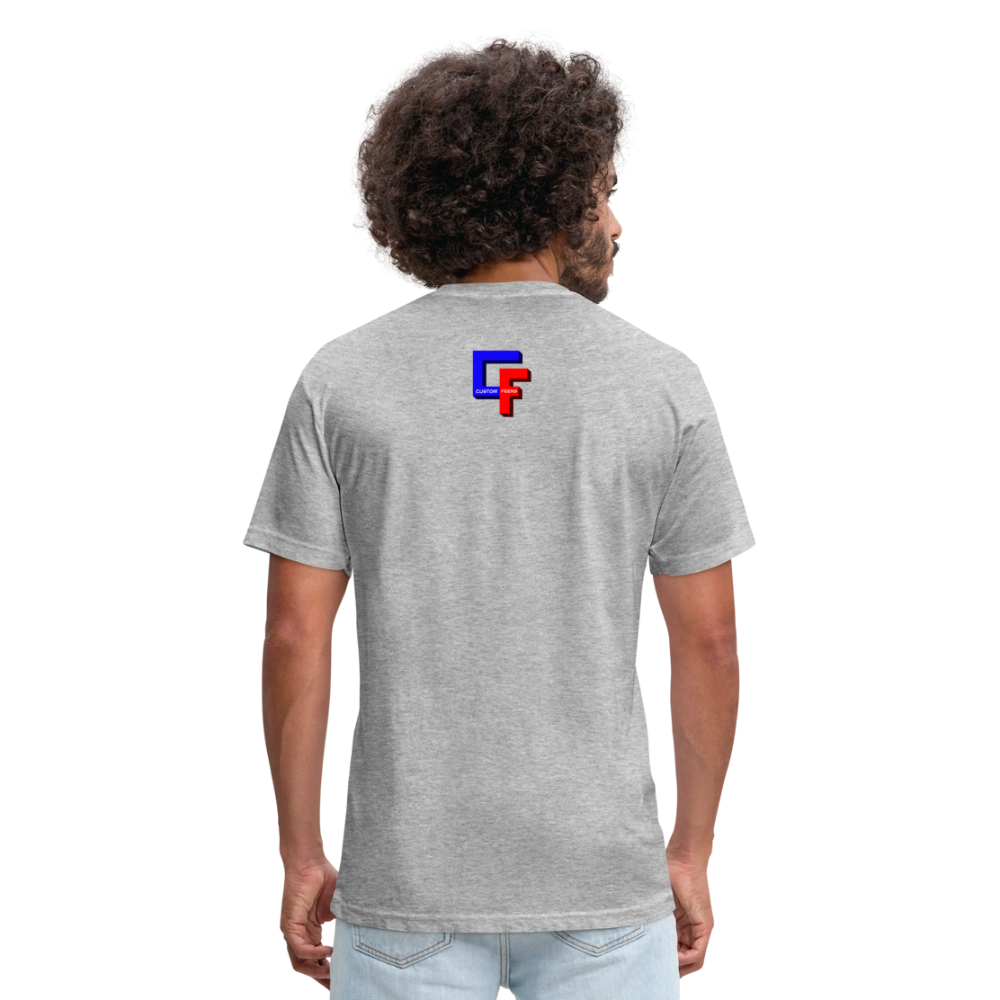 Custom Feens Royal Blue Block Tee - heather gray