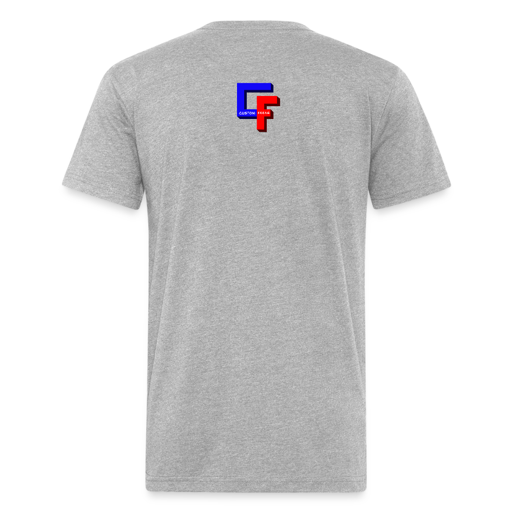 Custom Feens Royal Blue Block Tee - heather gray