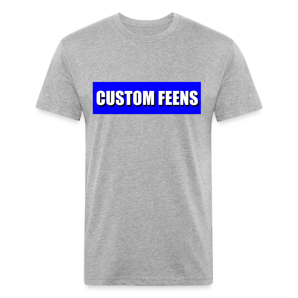 Custom Feens Royal Blue Block Tee - heather gray