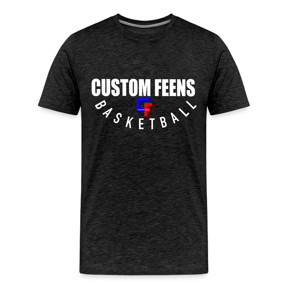 Men's Custom Feens Basketball Stack Tee - charcoal grey