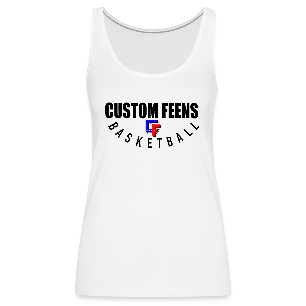 Women’s Custom Feens Basketball Premium Tank Top - white