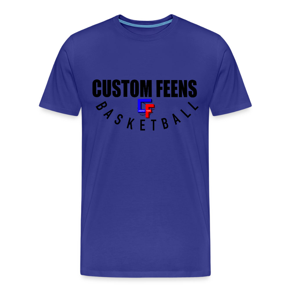 Men's Custom Feens Basketball Stack Tee - royal blue
