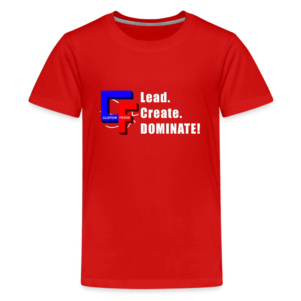 Kids Lead. Create. DOMINATE! T-Shirt - red