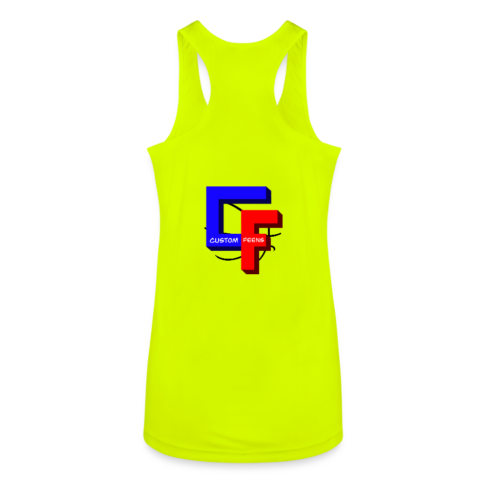Custom Feens Basketball Women’s Stack Tank - neon yellow