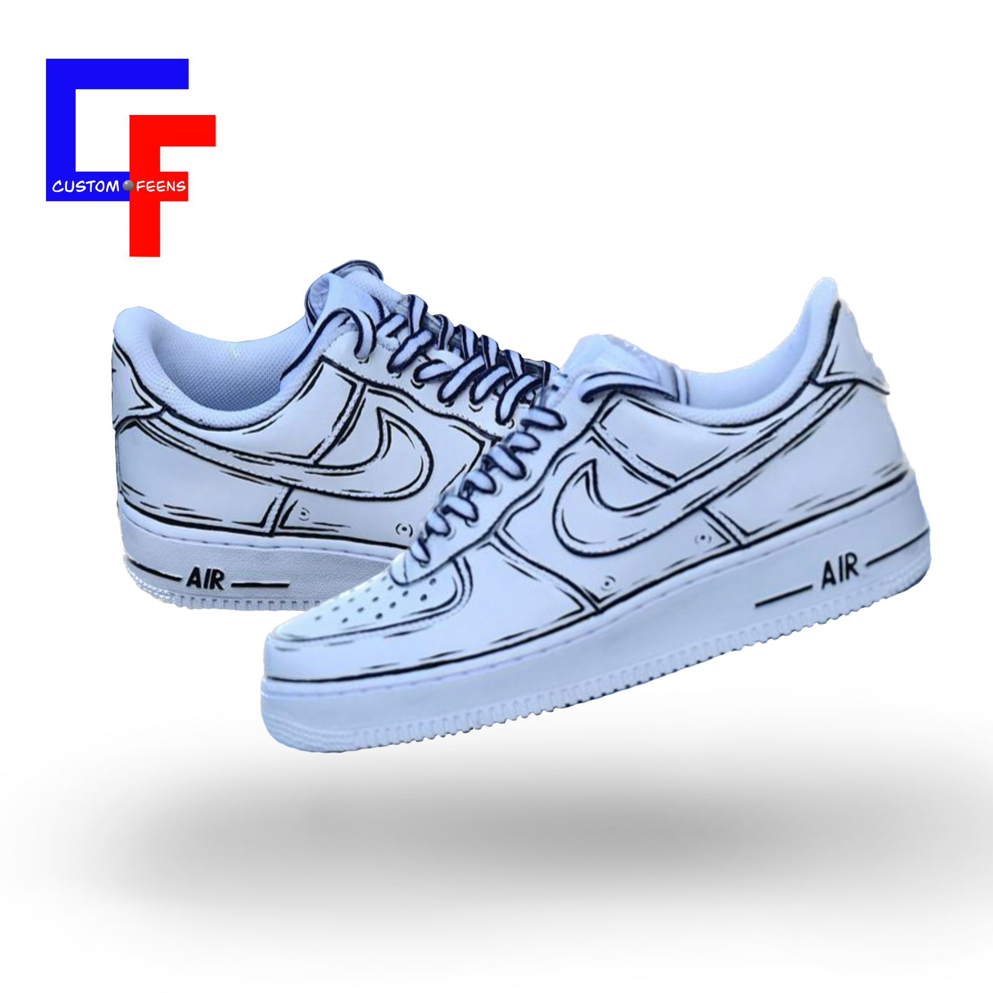 Nike Air Force Custom Cartoon off-white Inspired 